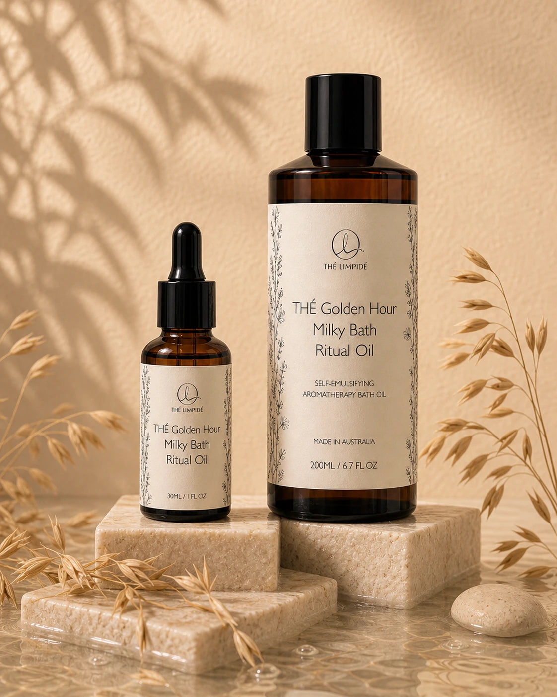 THÉ Golden Hour Milky Bath Ritual Oil
